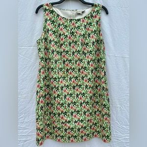 Sleeveless shift dress frog print size 1x